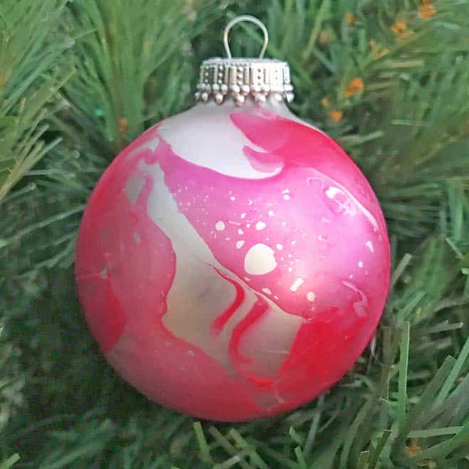 Marbleized Christmas Ornament